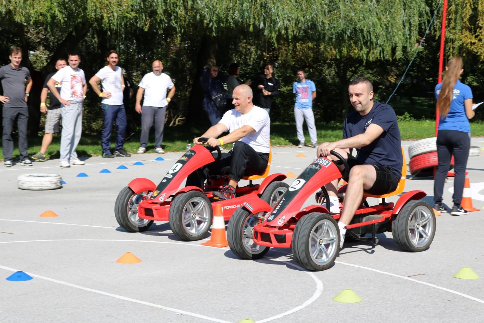 team building pedal go-kart